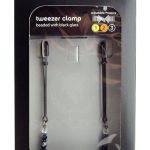 Black Tweezer Clamp Black w/Beads