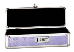 Lockable Vibrator Case - Purple Small