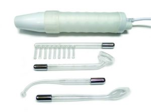 Neon Wand Electrosex Kit - White Handle - Purple Electrode US Plug