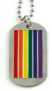 Rainbow Military I.D. Tag Necklace
