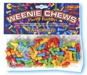 Weenie Chews Penis Candy 125 pcs