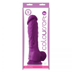 Colour Soft 8" Soft Dildo - Purple