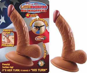 Latin American Mini Whoppers 4" Curved Dong w/Balls Latin