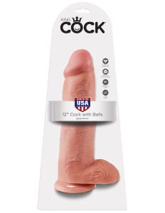 King Cock 12" Cock w/Balls - Flesh
