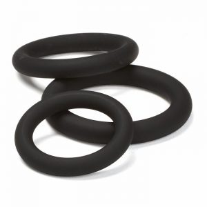 Cloud 9 Pro Sensual Silicone Cock Ring 3 Pack - Black