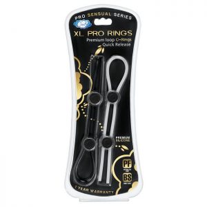 Pro Sensual XL Pro Rings - Black & Clear 2 Pack