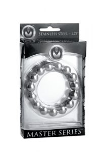 Stainless Steel Beaded Cock Ring 1.75"