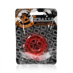 Humpballs Cockring Atomic Jock - Clear Red