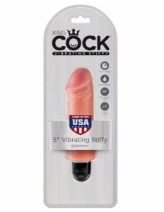 King Cock 5" Vibrating Stiffy - Beige Vibrator
