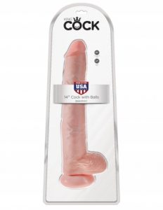 King Cock 14" Cock w/Balls - Flesh