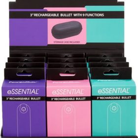 POWER BULLET ESSENTIAL 3.5IN RECHARGEABLE BULLET 12PC DISPLAY