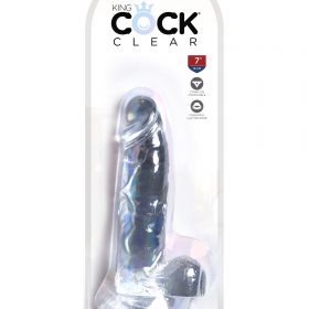 KING COCK CLEAR 7 IN COCK W/ BALLS