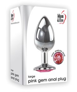 ADAM & EVE PINK GEM ANAL PLUG LARGE