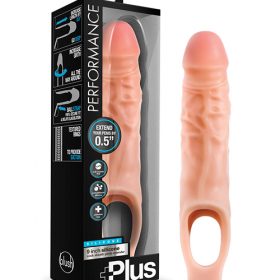 PERFORMANCE PLUS 9IN SILICONE COCK SHEATH PENIS EXTENDER VANILLA