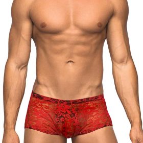 MINI SHORT STRETCH LACE SMALL RED