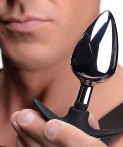 MASTER SERIES DARK INVADER METAL & SILICONE ANAL PLUG LARGE