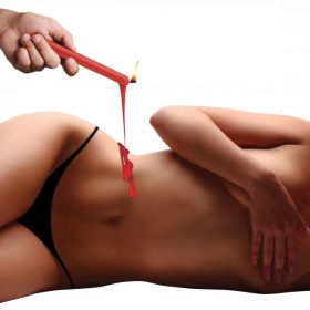 MASTER SERIES FIRE STICKS FETISH DRIP CANDLE SET OF 3 RED