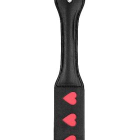 OUCH! PADDLE HEARTS BLACK
