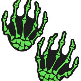 PASTEASE NEON GREEN SKELETON HANDS