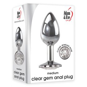 ADAM & EVE CLEAR GEM ANAL PLUG MEDIUM
