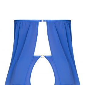 SASSY CUPLESS BABYDOLL & PANTY SET COBALT 2XL