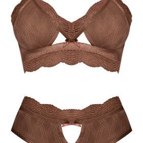 CARAMEL KISS BRALETTE & G- PANTY CARAMEL 2XL