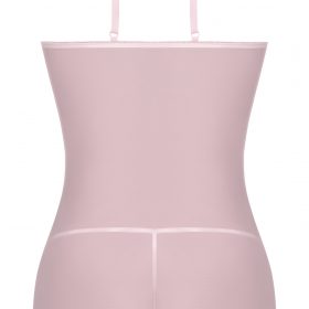 SEABREEZE LACE UP CHEMISE & G SET BLUSH S/M