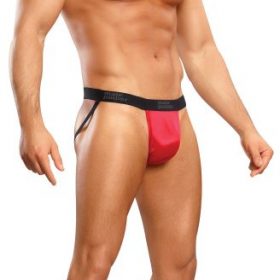 JOCK SATIN LYCRA RED S/M