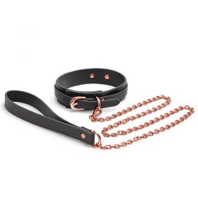 BONDAGE COUTURE COLLAR & LEASH BLACK