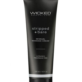WICKED MASSAGE CREAM STRIPPED + BARE UNSCENTED 4 OZ