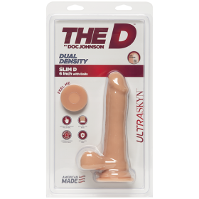 THE D SLIM D 6.5 IN SLIM W/ BALLS ULTRASKYN VANILLA