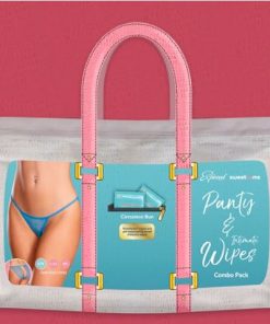 SWEETUMS OPEN BACK PANTY W/ WIPES BLUE SUGAR S/M