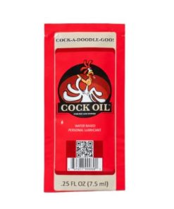 COCK OIL WATER BASED FOIL PACKETS ..25 OZ