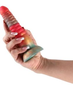 COLOURS STACKED 6IN DILDO RED/GOLD