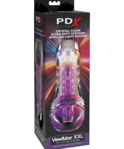 PDX ELITE VIEWTUBE XXL/SEE-THR EZ/GRIP LED STROKER CLEAR