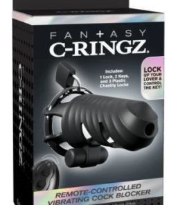 FANTASY C RINGZ VIBRATING COCK BLOCKER BLK