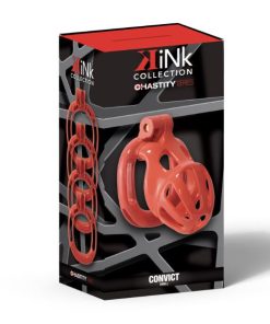 KINK CHASTITY CONVICT COCK CAGE S ORANGE