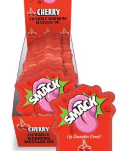 SMACK LICKABLE MASSAGE OIL 36 PC DISPLAY CHERRY