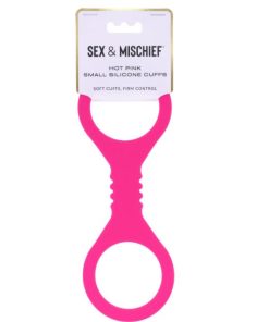 SEX & MISCHIEF HOT PINK SMALL SILICONE CUFFS
