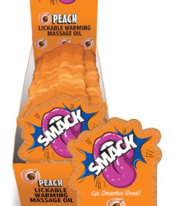 SMACK LICKABLE MASSAGE OIL 36 PC DISPLAY PEACH