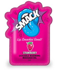 SMACK POUCH MASSAGE OIL STRAWBERRY FILLED POUCH