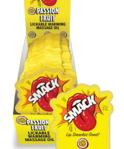 SMACK LICKABLE MASSAGE OIL 36 PC DISPLAY PASSION FRUIT