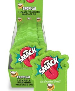 SMACK LICKABLE MASSAGE OIL 36 PC DISPLAY TROPICAL