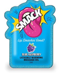SMACK POUCH MASSAGE OIL BLUE RASPBERRY FILLED POUCH