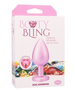 BOOTY BLING HEART DIAMOND JEW/ METAL PLUG L/PINK
