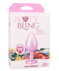 BOOTY BLING HEART DIAMOND JEW/ METAL PLUG M/PINK